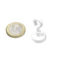 OTNW-16 Pot magnet white Ø 16,3 mm with eyelet, holds approx. 6 kg, powder-coated, thread M4