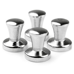 M-52, Mini Max silver-coloured, strong office magnets neodymium, set of 4