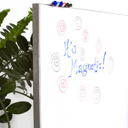 MS-100500MWBM, Whiteboard sheet magnetic, magnetic backside, 1 x 5 m roll, not a magnetic base for magnets!