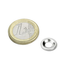 MD-12, Metal disc with counterbore Ø 12 mm, as a counterpart to magnets, not a magnet!
