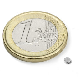 Disc magnet Ø 2,5 mm, height 1 mm