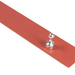MB-19/red, Magnetic strip self-adhesive 80 cm, self-adhesive surface for magnets, metal, red