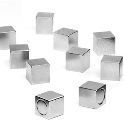 M-OF-W08, Office magnets with metal casing, neodymium magnets, edge length 8 mm
