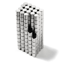 S-02-02-N, Disc magnet Ø 2 mm, height 2 mm, neodymium, N48, nickel-plated